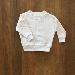 Atlas grey white crew neck sweatshirt